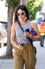 LUCY HALE Heading to a Skincare Clinic in Studio City 09/14/2021
