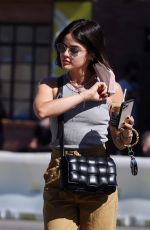 LUCY HALE Heading to a Skincare Clinic in Studio City 09/14/2021