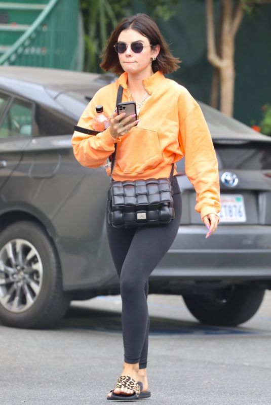 LUCY HALE Heading to Remedy Place Wellness Center in West Hollywood 08/31/2021