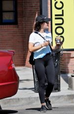 LUCY HALE Out for Iced Coffee in Los Angeles 09/16/2021