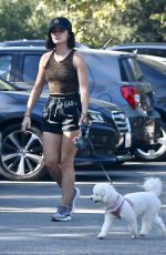 LUCY HALE Out Hiking with Her Dog in Studio City 09/19/2021