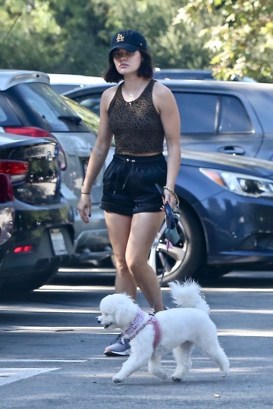 LUCY HALE Out Hiking with Her Dog in Studio City 09/19/2021