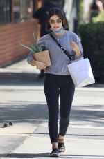 LUCY HALE Shopping for New Plants in Studio City 09/16/2021