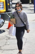 LUCY HALE Shopping for New Plants in Studio City 09/16/2021