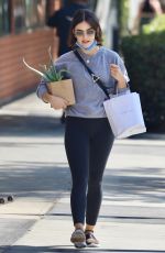 LUCY HALE Shopping for New Plants in Studio City 09/16/2021