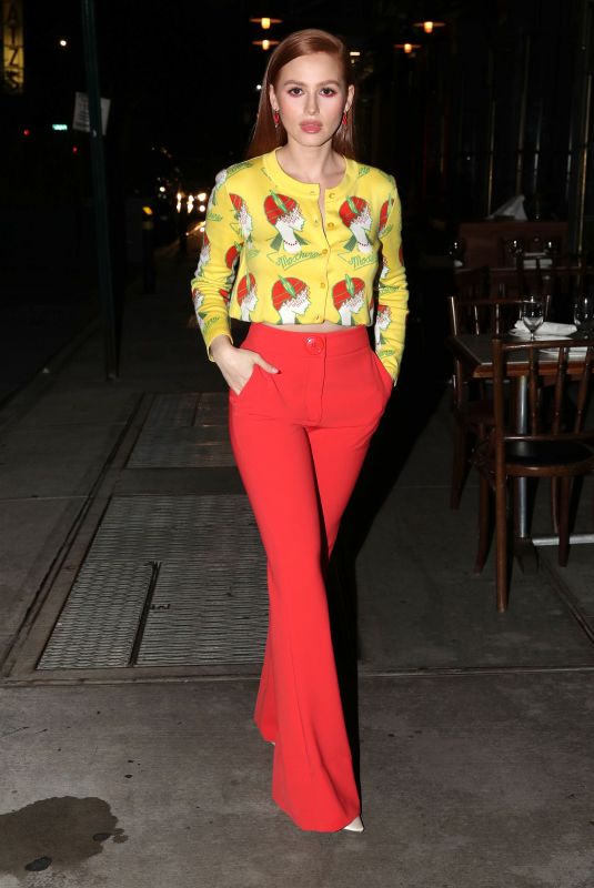 MADELAINE PETSCH Arrives at Moschino Dinner in New York 09/09/2021