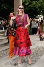 MADELYN CLINE Arrives at Salvatore Ferragamo Show at Milan Fashion Week 09/25/2021
