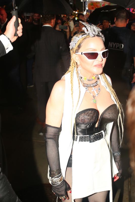 MADONNA Arrives at Madame X Event at Times Square in New York 09/23/2021