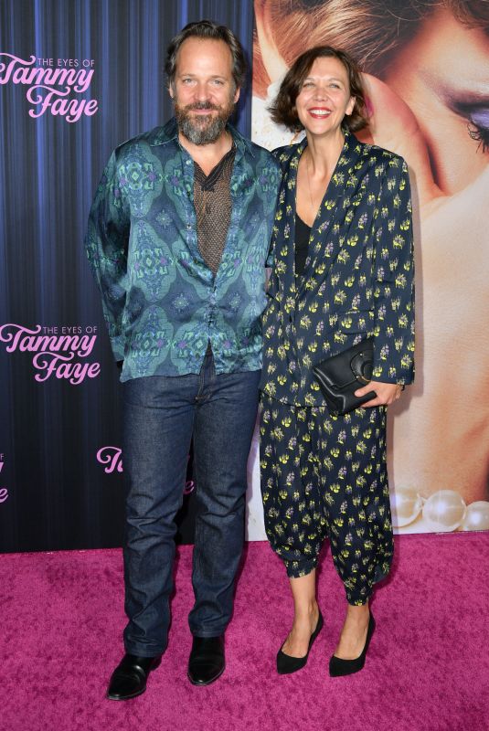 MAGGIE GYLLENHAAL and Peter Sarsgaard at The Eyes of Tammy Faye Premiere in New York 09/14/2021