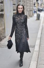 MARY LEEST Arrives at Ermanno Scervino Fashion Show in Milan 09/25/2021