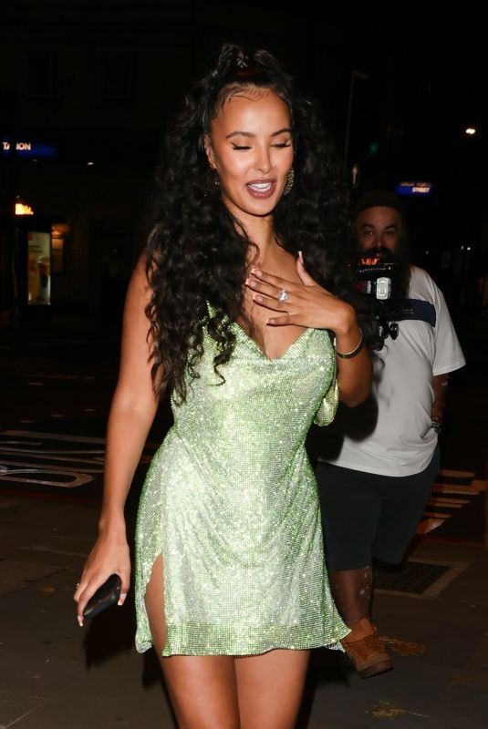 MAYA JAMA Arrives at Tiff Calvar Party in London 09/13/2021