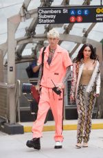 MEGAN FOX and Machine Gun Kelly at a Train Station in New York 09/14/2021