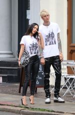 MEGAN FOX and Machine Gun Kelly Posing for a Photo in New York 09/08/2021