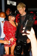MEGAN FOX Arrives at Justin Bieber