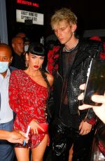 MEGAN FOX Arrives at Justin Bieber