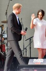 MEGHAN MARKLE and Prince Harry at Global Citizen Festival Live 2021 in New York 09/25/2021