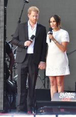 MEGHAN MARKLE and Prince Harry at Global Citizen Festival Live 2021 in New York 09/25/2021