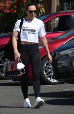 MELANIE CHISHOLM Leaves DWTS Rehearsal in Hollywood 09/10/2021