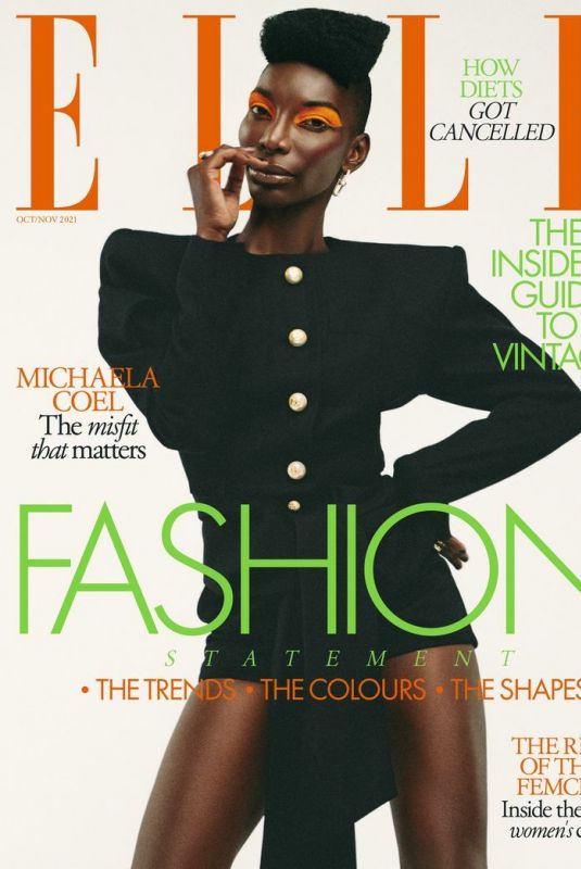 MICHAELA COEL for Elle Magazine, UK October 2021