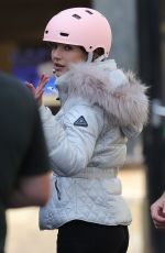 MICHELLE KEEGAN on the Set of Sky TV Drama Brassic in Bacup Lancashire 09/20/2021