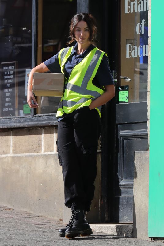 MICHELLE KEEGAN on the Set of Sky TV Drama Brassic in Bacup Lancashire 09/20/2021
