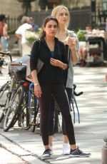 MILA KUNIS and JUSTINE LUPE on the Set of Luckiest Girl Alive in New York 08/31/2021