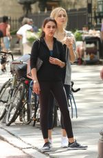MILA KUNIS and JUSTINE LUPE on the Set of Luckiest Girl Alive in New York 08/31/2021