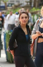 MILA KUNIS and JUSTINE LUPE on the Set of Luckiest Girl Alive in New York 08/31/2021