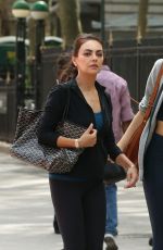 MILA KUNIS and JUSTINE LUPE on the Set of Luckiest Girl Alive in New York 08/31/2021