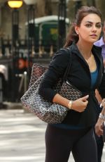 MILA KUNIS and JUSTINE LUPE on the Set of Luckiest Girl Alive in New York 08/31/2021