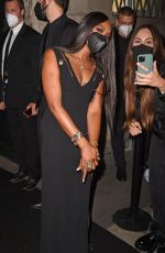 NAOMI CAMPBELL Leaves Fendace Afterparty at Milan Fashion Week 09/26/2021