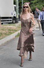 NATALIA VERZA Arrives at Fendi Show at Milan Fashion Week 09/22/2021
