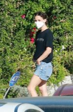 NATALIE PORTMAN in Denim Shorts Out in Los Angeles 09/19/2021