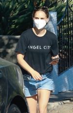 NATALIE PORTMAN in Denim Shorts Out in Los Angeles 09/19/2021