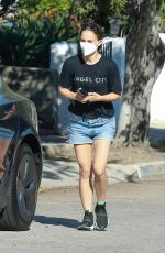 NATALIE PORTMAN in Denim Shorts Out in Los Angeles 09/19/2021