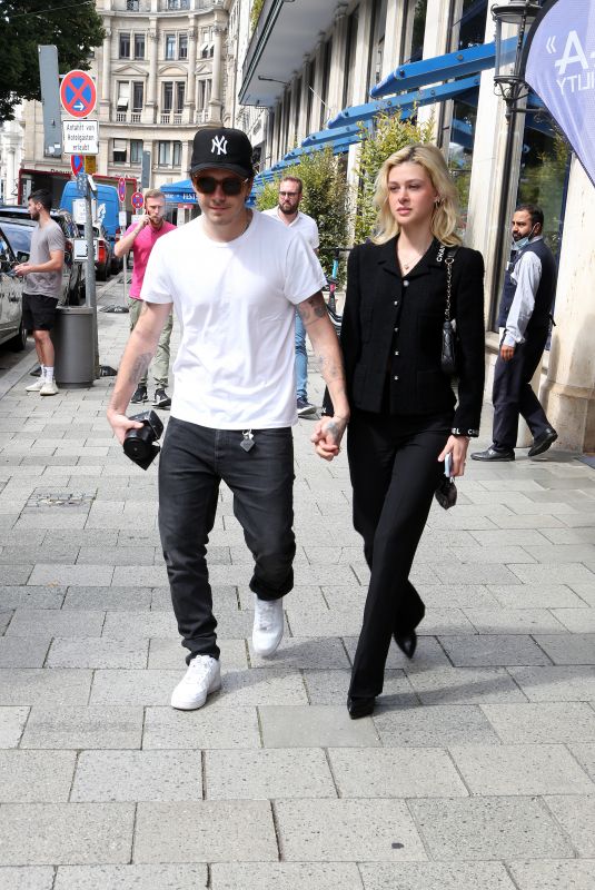 NICOLA PELTZ and Brooklyn Beckham Leaves Their Hotel Bayerischer Hof 09/07/2021