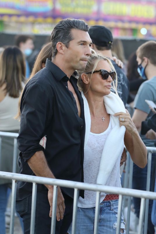 NICOLETTE SHERIDAN and Her Boyfriend at Malibu Chili Cook Off 09/03/2021