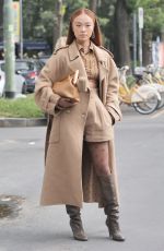 NIKI WU JIE Arrives at Fendi Fashion Show in Milan 09/22/2021