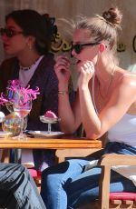 NINA AGDAL Out for Ice Cream at San Ambroeus Restaurant in New York 09/26/2021