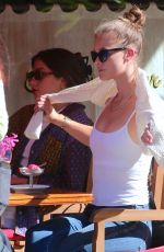 NINA AGDAL Out for Ice Cream at San Ambroeus Restaurant in New York 09/26/2021