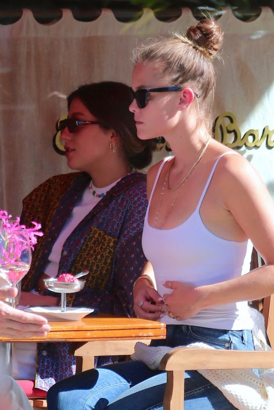NINA AGDAL Out for Ice Cream at San Ambroeus Restaurant in New York 09/26/2021