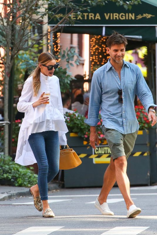 OLIVIA PALERMO and Johannes Huebl Out for Dinner in New York 09/18/2021