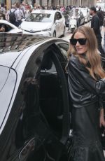 OLIVIA PALERMO Arrives at Ermanno Scervino Show at Milan Fashion Week 09/25/2021