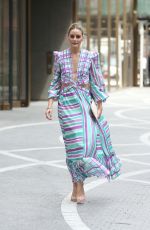 OLIVIA PALERMO Leaves Patbos Fashion Show at One Vanderbilt at New York Fashion Week 09/08/2021