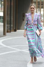 OLIVIA PALERMO Leaves Patbos Fashion Show at One Vanderbilt at New York Fashion Week 09/08/2021