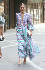 OLIVIA PALERMO Leaves Patbos Fashion Show at One Vanderbilt at New York Fashion Week 09/08/2021