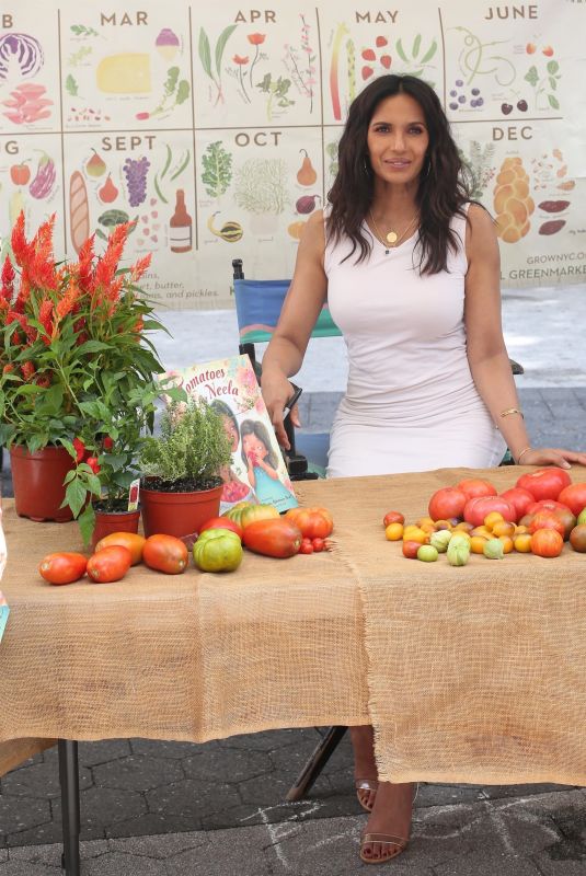 PADMA LAKSHMI at Her Book Tomatoes for Neela Signing at Union Square Greenmarket 09/03/2021