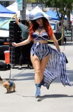 PHOEBE PRICE at a Farmers Market in Los Angeles 09/05/2021