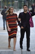 Pregnant RACHEL RILEY Leaves Countdown Studio at Media City in Manchester 09/22/2021