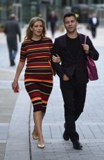 Pregnant RACHEL RILEY Leaves Countdown Studio at Media City in Manchester 09/22/2021